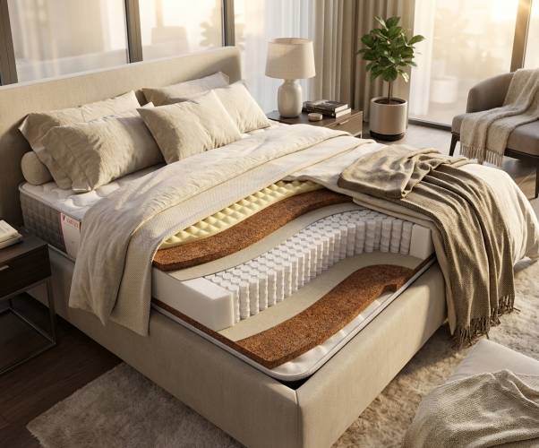 Матрас Favorite Dream 24 см с мемориформом, кокосом и блоком S1000 - Виртуоз Сна